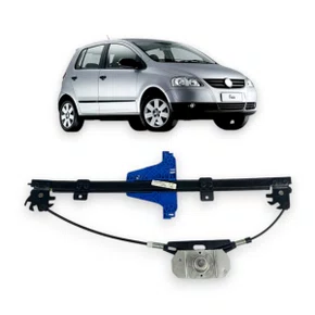 Máquina de Vidro Dianteira Manual Fox 2009 a 2021 4 Portas Pino Alto Lado Esquerdo 