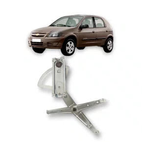 Máquina de Vidro Dianteira Pino Alto Manual Celta Prisma 2006 a 2016 4 Portas Direito Caroneiro