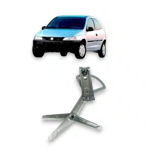 Máquina de Vidro Dianteira Pino Baixo Manual Celta 2 Portas 2000 a 2006 Esquerdo Motorista