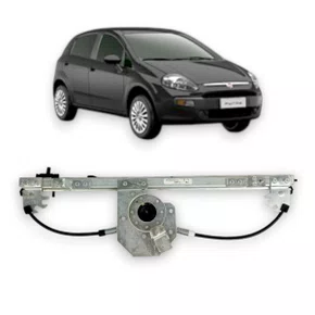 Máquina de Vidro Dianteiro Elétrica Mabuchi Punto 4 Portas 2006 a 2016 Esquerdo Motorista