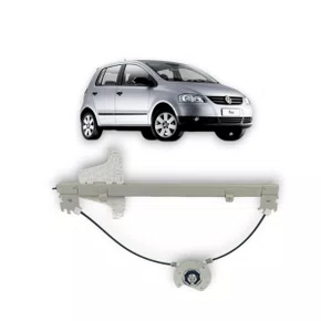 Máquina de Vidro Manual Fox 2009 a 2021 2 Portas Pino Baixo Lado Esquerdo