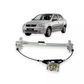 Máquina de Vidro Traseiro Manual Corsa Hatch Sedan 2002 a 2012 Direito Caroneiro 