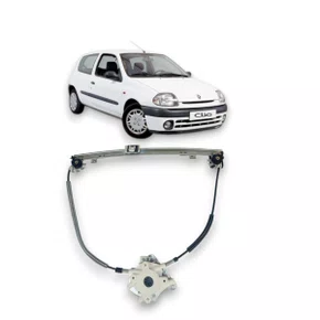 Máquina Vidro Dianteira Elétrica Encaixe Motor Mabuchi 8D Clio 2 Portas 2010 a 2019 Direito Caroneiro
