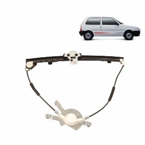 Máquina Vidro Dianteira Elétrica Encaixe Motor Mabuchi Elba Prêmio Uno 2 Portas 1985 a 2013 Direito Caroneiro