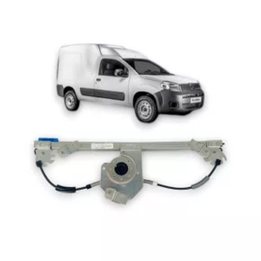 Máquina Vidro Dianteira Elétrica Encaixe Motor Mabuchi Fiorino Uno 2 Portas 2010 a 2020 Direito Caroneiro