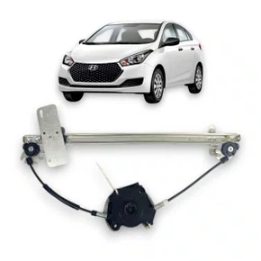 Máquina Vidro Dianteira Elétrica Encaixe Motor Mabuchi Hb20 4 Portas 2012 a 2019 Esquerdo Motorista