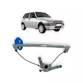 Máquina Vidro Dianteira Elétrica Encaixe Motor Mabuchi Uno Elba Prêmio 4 Portas Fiorino 1985 a 2013 Esquerdo Motorista