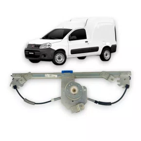 Máquina Vidro Dianteira Elétrica Encaixe Motor Original Fiorino Uno 2 Portas 2010 a 2020 Esquerdo Motorista