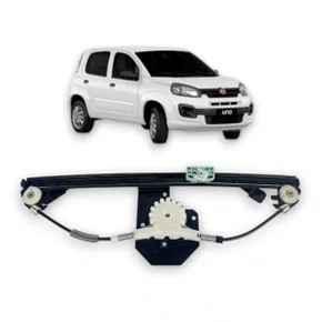 Maquina Vidro Dianteira Elétrica Uno Novo 4 Portas 2010 Até 2021 Motor Original Dianteira Direita Passageiro