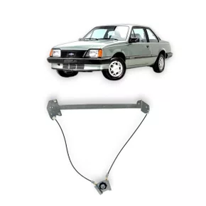 Máquina Vidro Dianteira Manual Monza 1983 a 1996 2 Portas Direito Caroneiro