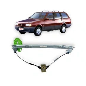 Máquina Vidro Dianteiro Manual Uno Prêmio Elba 4Portas 1984 a 2013 Lado Direito