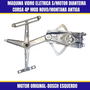 Maquina Vidro Eletrica S/Motor Dianteiro Corsa 4P  Mod Novo/Montana Antiga Bosh Esquerda