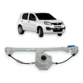 Maquina Vidro Elétrica Uno Novo 4 Portas 2010 Até 2021 Motor Mabuchi Dianteira Esquerda Motorista