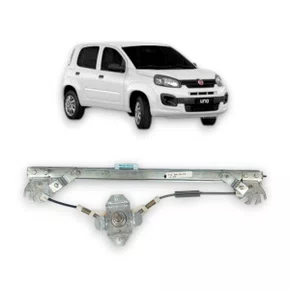 Maquina Vidro Manual Uno Novo 2010 Até 2021 4Portas Traseira Direita Passageiro
