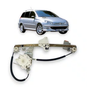 Máquina Vidro Traseira Elétrica Encaixe Motor Mabuchi Peugeot 206 SW 1999 a 2008 Direito Caroneir