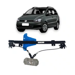 Máquina Vidro Traseira Manual Pino Baixo Fox Spacefox 2010 a 2014 Direito Passageiro 