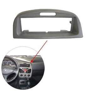 Moldura Painel Radio 1 Din Palio Siena Strada Fire G2 Cinza C/Furo