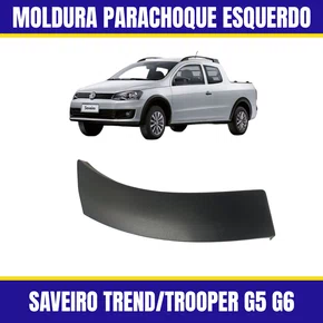 Moldura Parachoque Traseiro Saveiro G5 G6 Trend/Trooper 2010 a 2016 Esquerdo