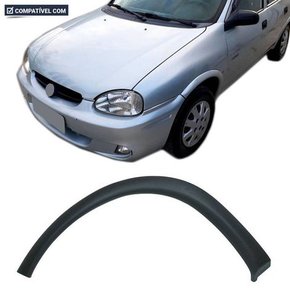Moldura Paralama Dianteiro Corsa Wind Pickup 94 a 02 Preto Texturizado Esquerdo