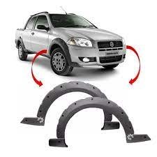 Moldura Paralama Dianteiro Strada Working 08 a 13 Cinza Texturizado Esquerdo Motorista