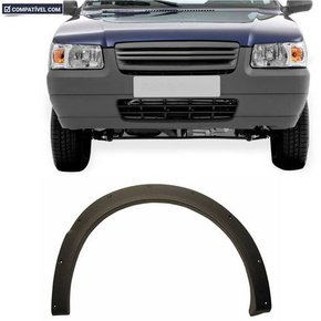 Moldura Paralama Dianteiro Uno Way 08 a 11 Cinza Texturizado Esquerdo