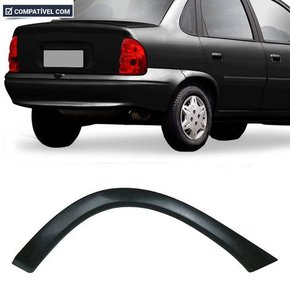 Moldura Paralama Traseiro Corsa Sedan Wagon 96 a 10 Preto Liso Esquerdo