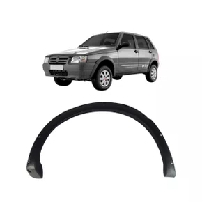 Moldura Paralama Traseiro Uno Way 08 a 11 Cinza Texturizado Direito