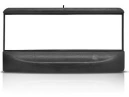 Moldura Rádio Painel 1Din Fiesta Courier 1996 a 2002 Preto