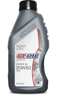 Óleo Mineral 20W50 SL Para Motores: Gasolina Flex Etanol GT OIL 1 Litro