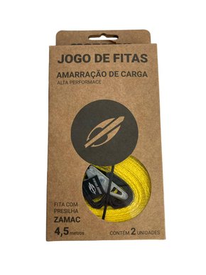 Par Cinta Amarração De Carga 4,5MT 800KG Amarela MORMAII