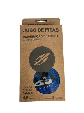 Par Cinta Amarração De Carga 4,5MT 800KG Azul MORMAII