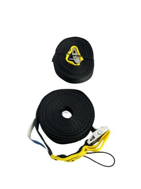 Par Cinta Amarração De Carga 4,5MT 800KG Preta e Amarela Mordente MORMAII