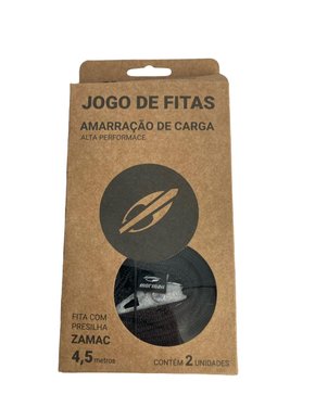 Par Cinta Amarração De Carga 4,5MT 800KG Preta MORMAII