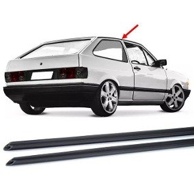 Par Friso Calha De Teto Gol Quadrado 1987 a 1994 Preto 