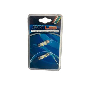 Par Lâmpada Led Branco Torpedo Médio 36MM 4 Gotas 12V