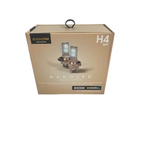Par Lâmpada Nano Led Micro Edition H4 8000K 12V Efeito Xênon CODE