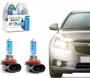 Par Lâmpada Super Branca H8 4300K 12V 35W Efeito Xênon - TECH ONE 