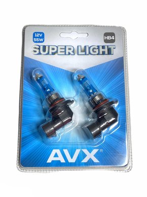 Par Lâmpada Super Branca HB4 Super Light 55W AVX