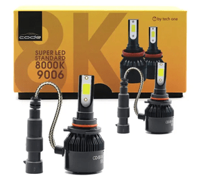 Par Lâmpada Super Led Hb4 / HB3 8000K 12V 35W Efeito Xênon CODE