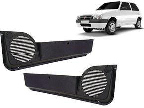 Par Porta Objetos Bolsa Lateral Uno 1984 a 2010 Cinza 