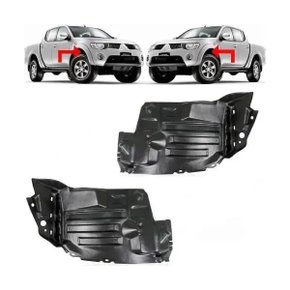 Parabarro Proteção Interna Paralama Mitsubishi L200 Triton 2008 a 2013 Esquerdo Motorista Peça Frontal 
