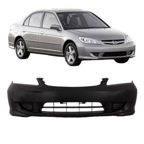 Parachoque Dianteiro Civic 2004 a 2006 Sem Ressalto Para Placa Preto Liso 