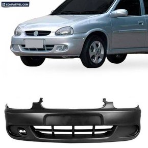 Parachoque Dianteiro Corsa Sedan Pickup Wagon 2000 a 2002 Preto Liso