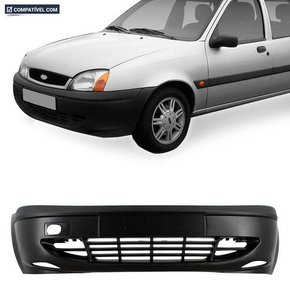 Parachoque Dianteiro Fiesta 2000 a 2005 Courier 2000 a 2013 Preto Texturizado