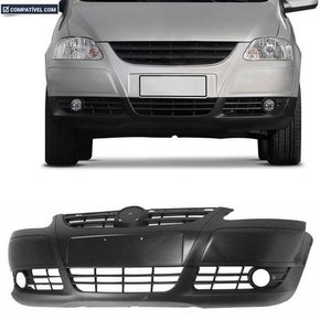 Parachoque Dianteiro Fox SpaceFox 2007 a 2010 Preto Liso Parcial