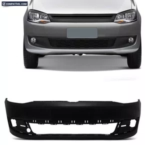 Parachoque Dianteiro Fox Spacefox 2011 a 2014 Preto Liso