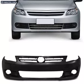 Parachoque Dianteiro Gol Voyage Saveiro G5 2008 a 2012 Preto Liso