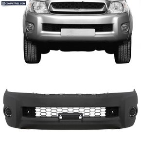 Parachoque Dianteiro Hilux 2009 a 2011 Preto Liso