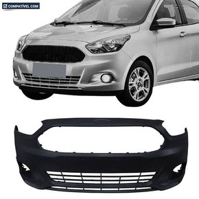 Parachoque Dianteiro Ka Hatch Sedan 2014 a 2018 Preto Liso