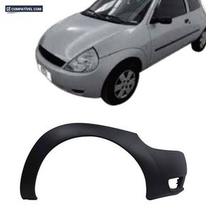 Parachoque Dianteiro Ka Lateral Direito 2003 a 2007 Preto Texturizado